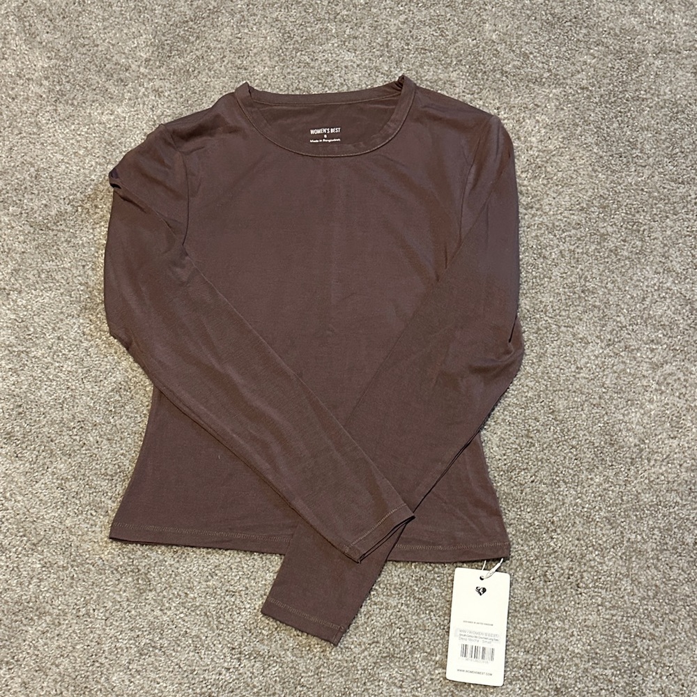 Womens Best Brown Long Sleeve Top